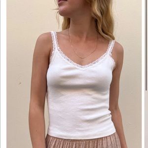 Brandy Melville Lorene Lace Tank